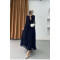 Sare Fashion Flowing Pleated Skirt, Navy Blue
