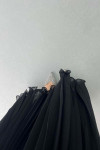 Sare Fashion Flowing Pleated Skirt, Black