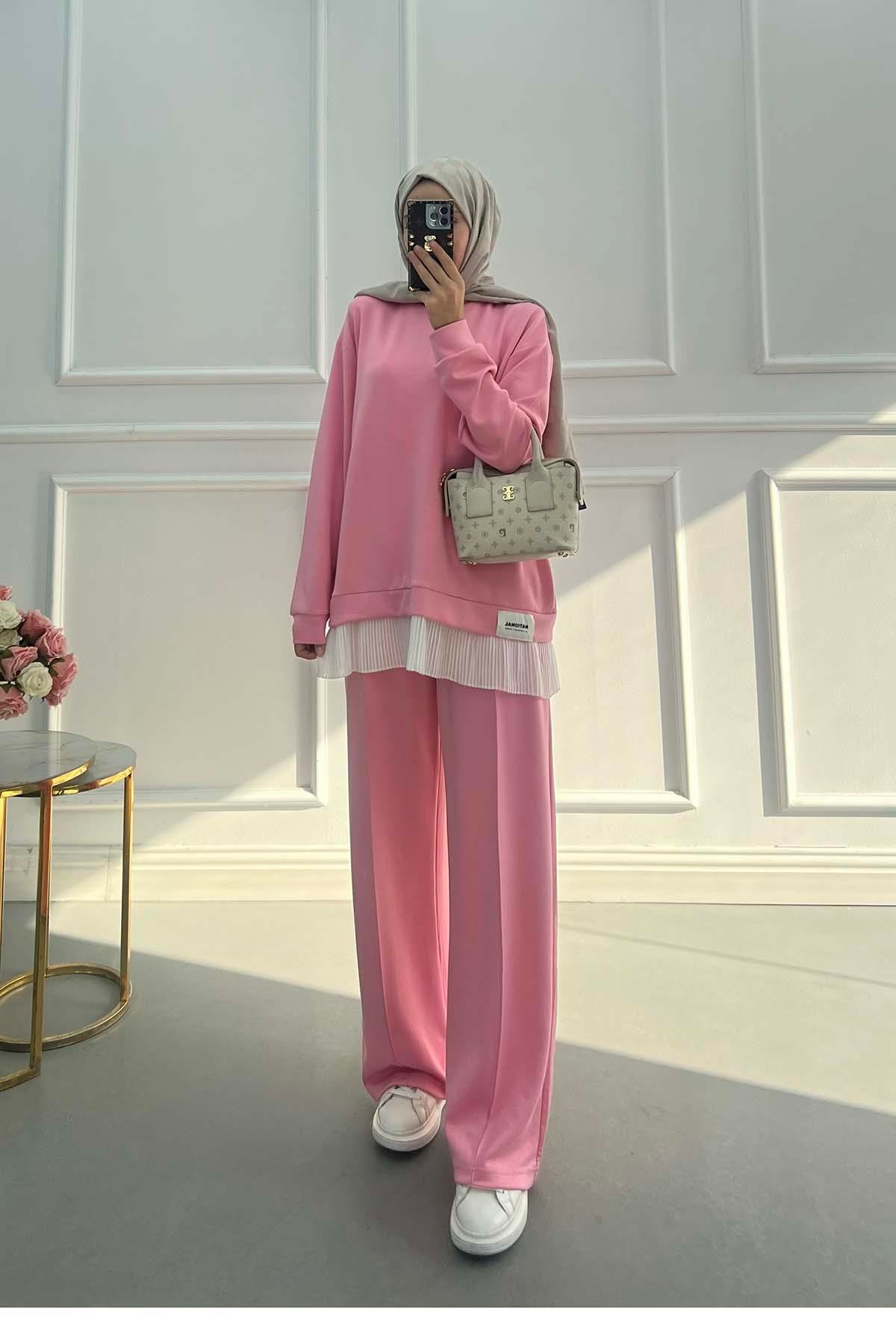 Sare Fashion Oysh Pleated Set Pink