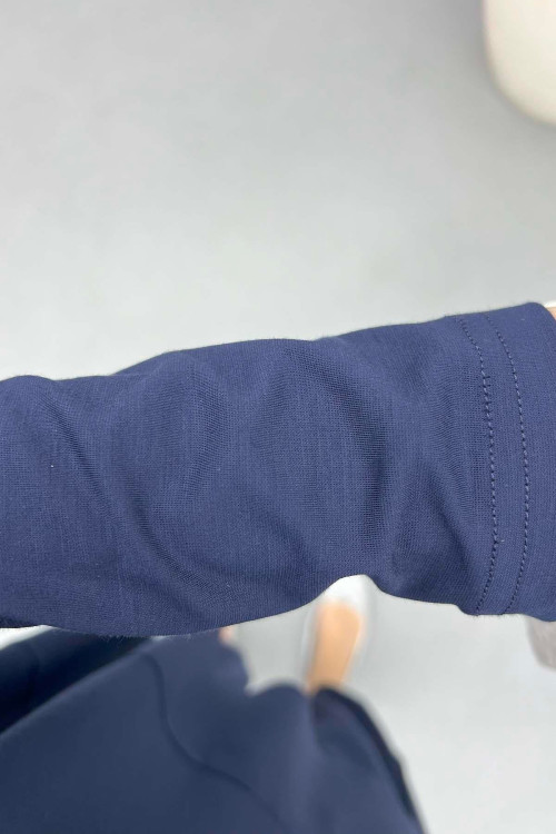 Back Detailed Suit Navy Blue Back Detailed Suit Navy Blue