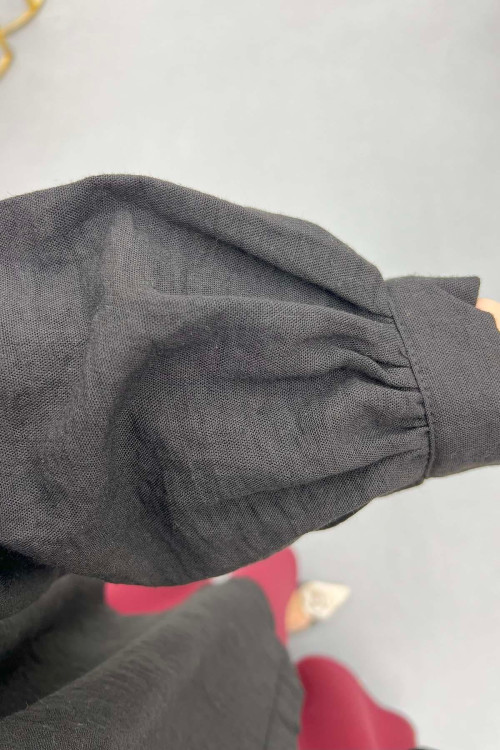 Embroidered Back Sequin Kimono Black Embroidered Back Sequin Kimono Black