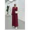 Sare Fashion Long Back Wide Leg Modal Oysh Suit Burgundy