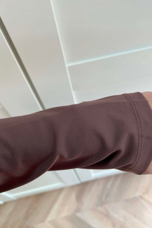 Sare Fashion Long Back Wide Leg Modal Oysh Suit Brown