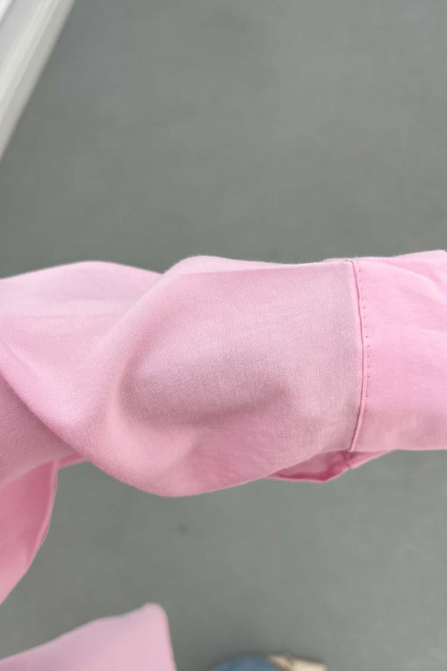 Sare Fashion Long Back Slit Detailed Shirt Pink