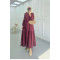 Sare Fashion Asymmetrical Tie Dress Burgundy