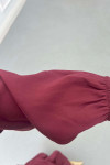 Sare Fashion Asymmetrical Tie Dress Burgundy