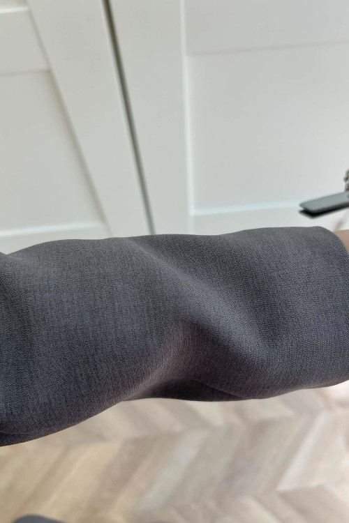 Sare Fashion Asymmetric Cut Lined Jacket Set Gray Sare Fashion Asymmetric Cut Lined Jacket Set Gray