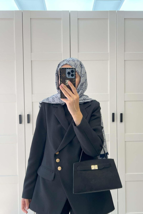 Sare Fashion Asymmetric Cut Lined Jacket Set Black Sare Fashion Asymmetric Cut Lined Jacket Set Black