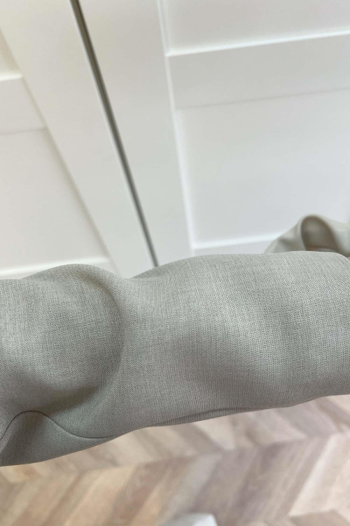 Sare Fashion Asymmetric Cut Lined Jacket Set Stone