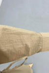 Sare Fashion Asymmetric Cut Waist Tie Suit Camel