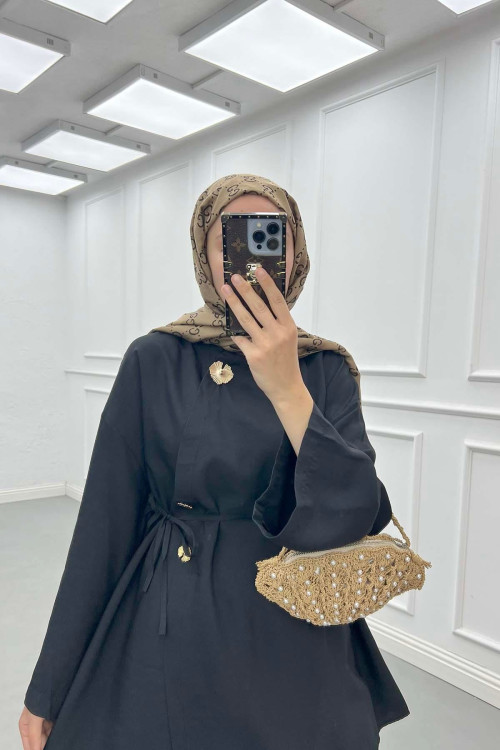 Sare Fashion Asymmetrical Cut Button Detailed Suit Black