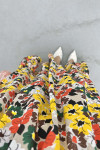 Floral Strapless Dress Beige