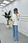 Sare Fashion Lined Jacket White