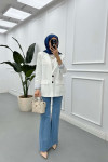 Sare Fashion Lined Jacket White
