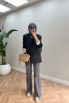 Sare Fashion Lined Jacket Black