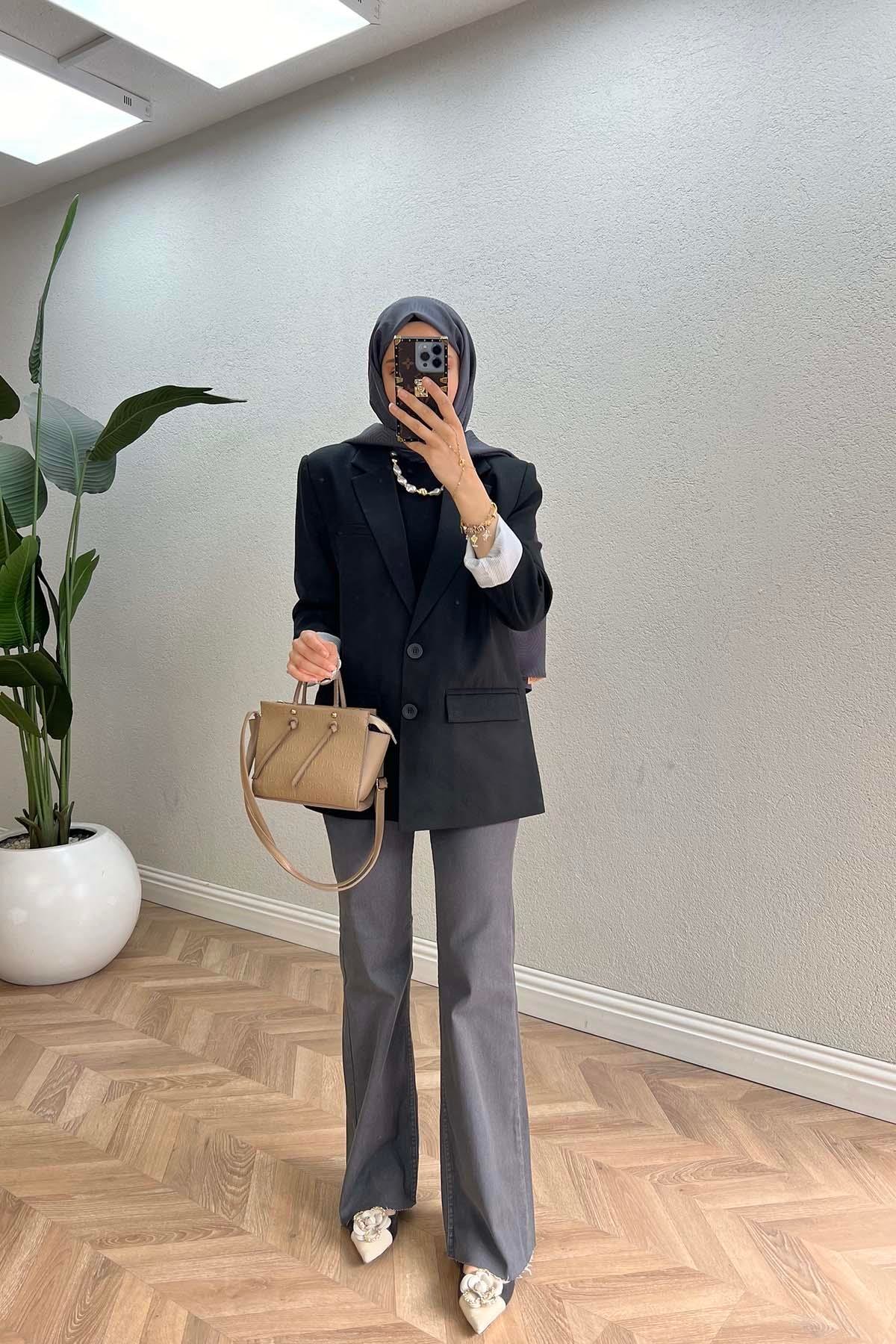 Sare Fashion Lined Jacket Black