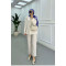 Sare Fashion Lined Jacket Set Beige