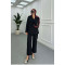 Sare Fashion Lined Jacket Set Black