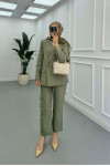 Sare Fashion Lined Jacket Set Green
