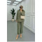 Sare Fashion Lined Jacket Set Green