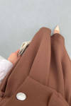 Sare Fashion Lined Vest Dress Brown