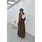 Sare Fashion Lined Vest Dress Brown