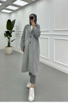Sare Fashion Lined Cashmere Coat Gray