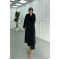Sare Fashion Lined Cashmere Coat Black