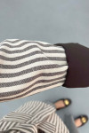 Sare Fashion Lined Belted Linen Jacket Brown