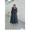 Sare Fashion Lace Detailed Ruffle Skirt Suit Black