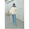 Sare Fashion Lace Detailed Muslin Kimono White