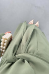 Tie Detail Dress Khaki