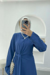 Lace Detail Dress Navy Blue