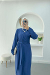 Lace Detail Dress Navy Blue
