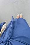 Lace Detail Dress Navy Blue
