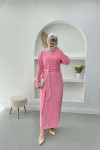 Lace Detail Dress Pink