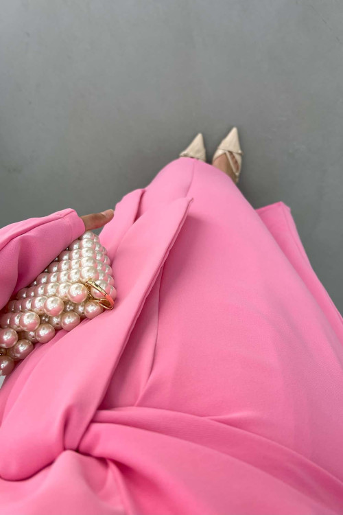 Lace Detail Dress Pink