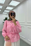 Sare Fashion Tie Detail Shirt Pink