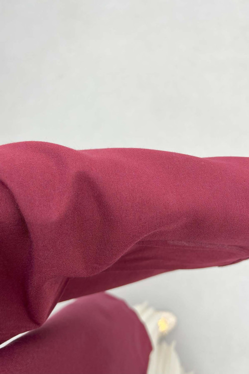 Sare Fashion Kimono Burgundy with Tie Detail