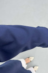 Sare Fashion Tie Detailed Kimono Navy Blue