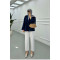 Sare Fashion Tie Detailed Kimono Navy Blue