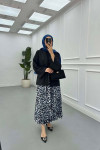 Sare Fashion Black Kimono with Tie Detail