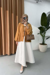 Sare Fashion Tied Blouse Camel