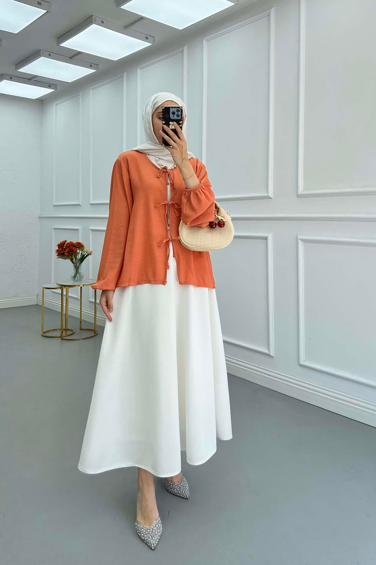 Sare Fashion Tied Blouse Dusty Rose