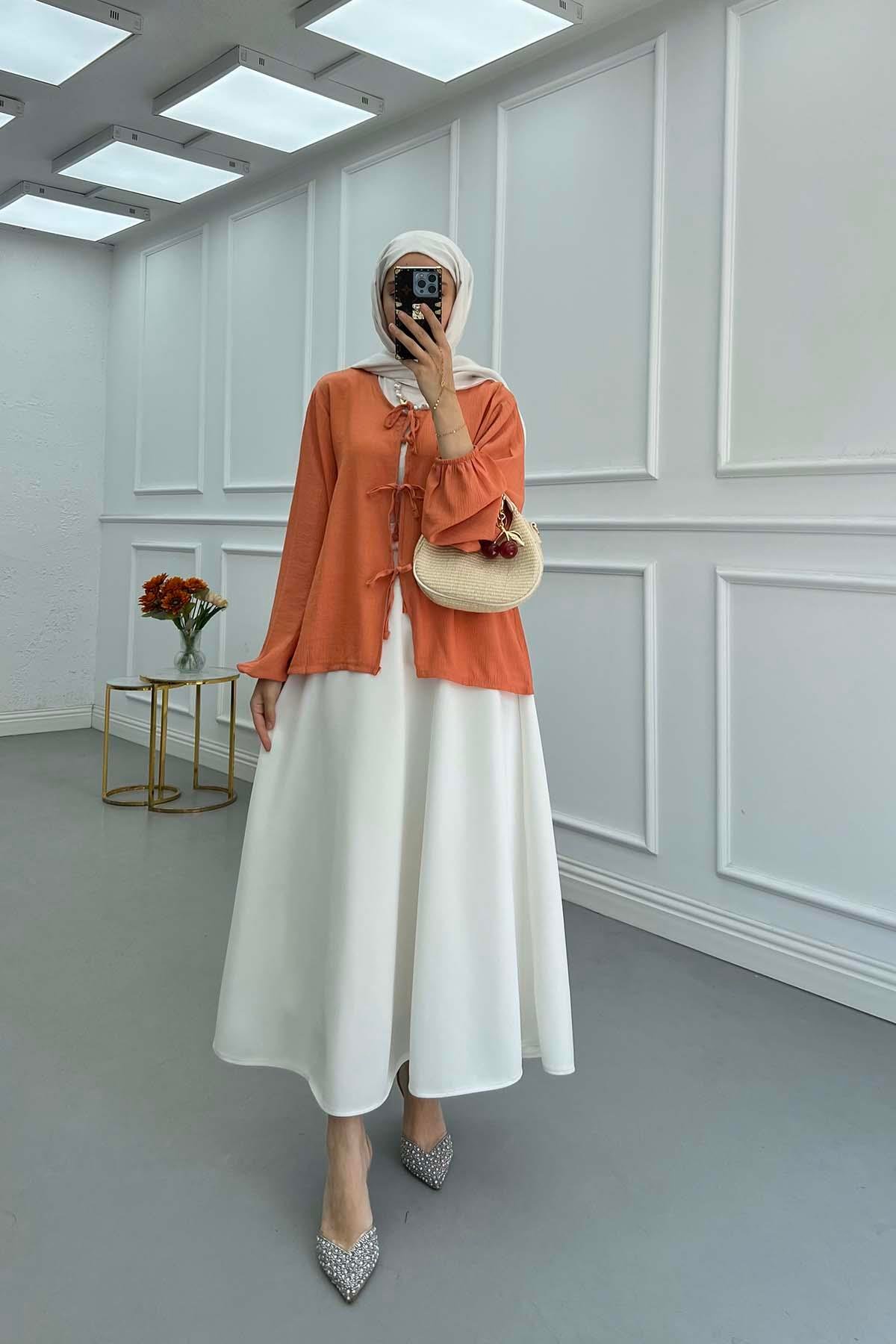 Sare Fashion Tied Blouse Dusty Rose