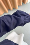 Sare Fashion Tied Blouse Navy Blue