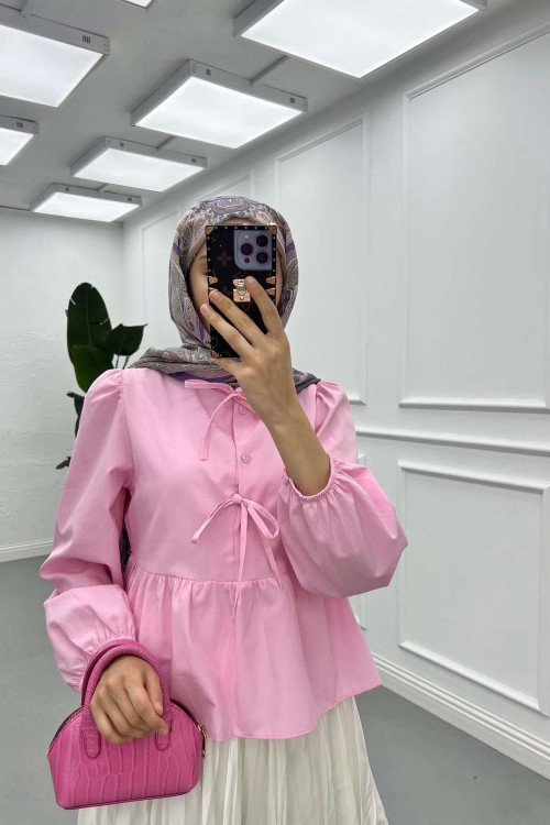 Sare Fashion Tied Blouse Pink