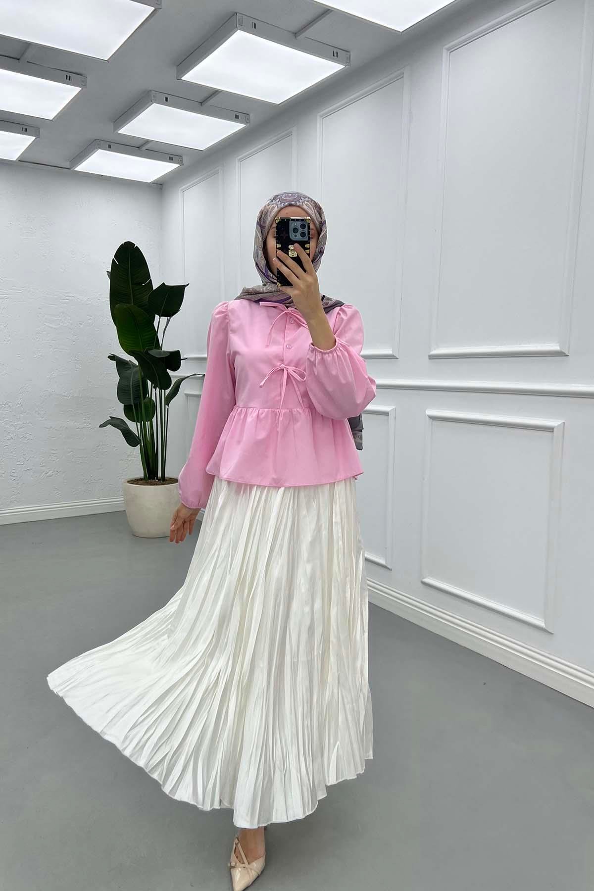 Sare Fashion Tied Blouse Pink