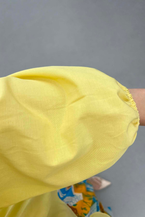 Sare Fashion Tied Blouse Yellow