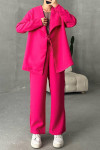 Tied Jacket Suit Fuchsia
